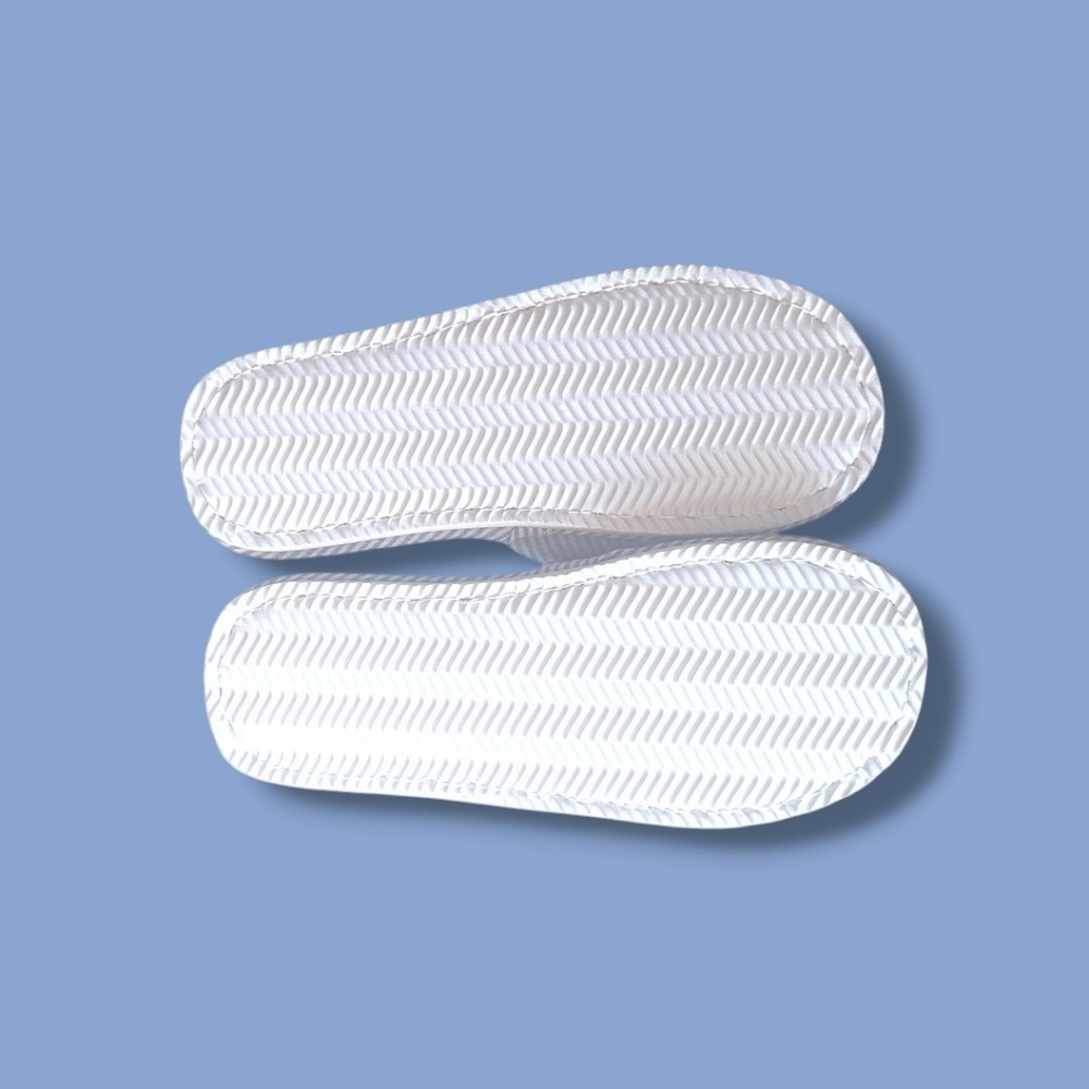 🩴NWOT Blue & White Striped Slide. Soft W/ Rubber Soles - Picture 5 of 5